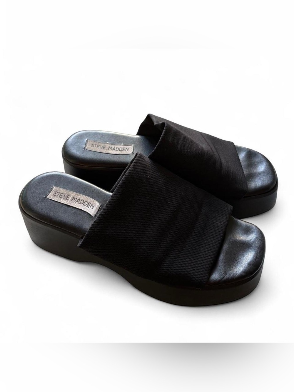 Vintage Steve Madden Black Chunky Platform Sandals